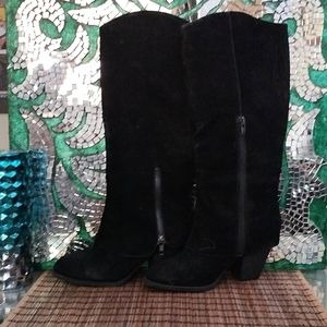 Jellypop Suede Black Boots Size 7